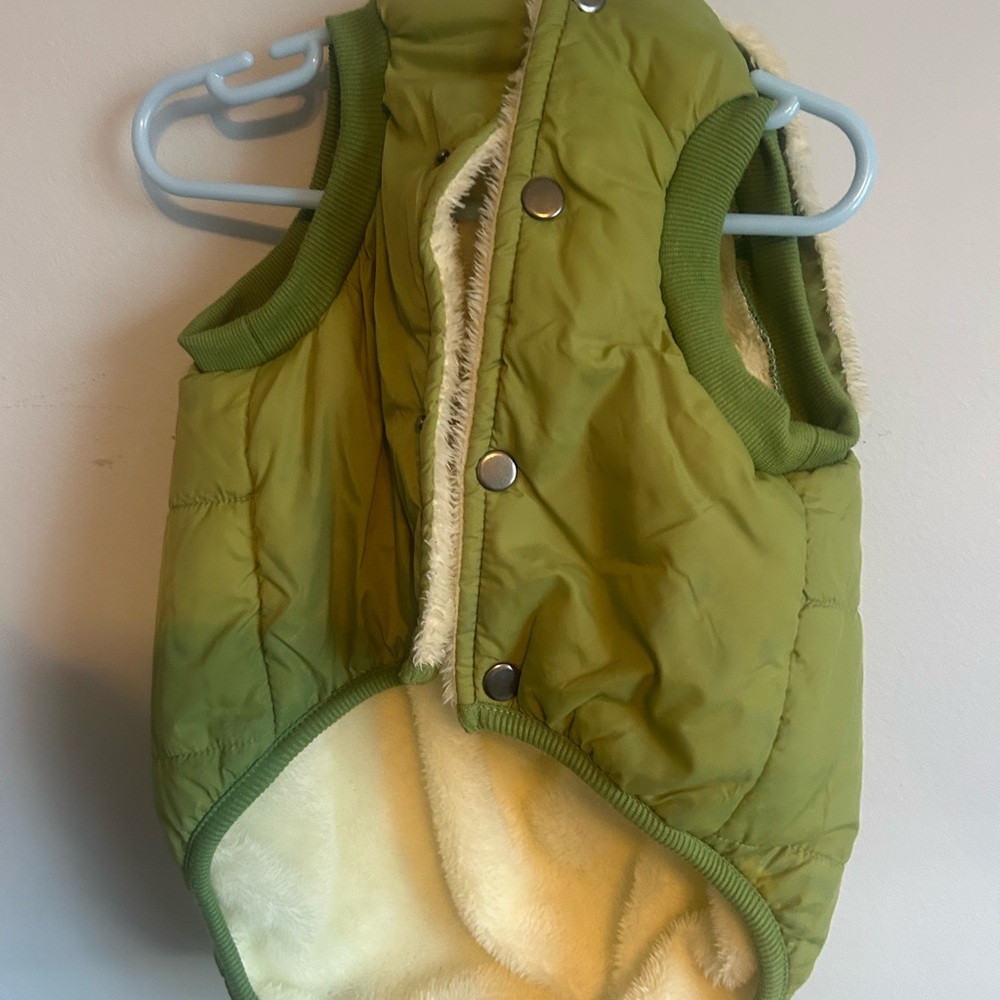 Dog Olive Green Quilted Vest